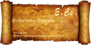 Eckstein Csenge névjegykártya